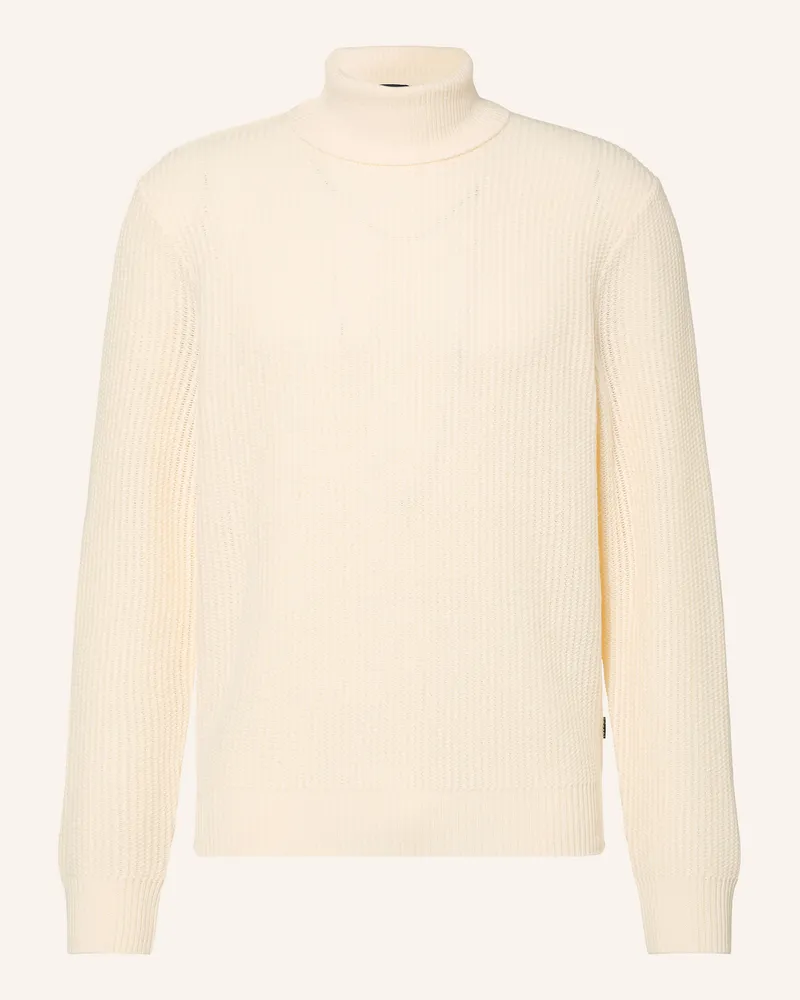 HUGO BOSS Rollkragenpullover Fioccolo weiss Ecru