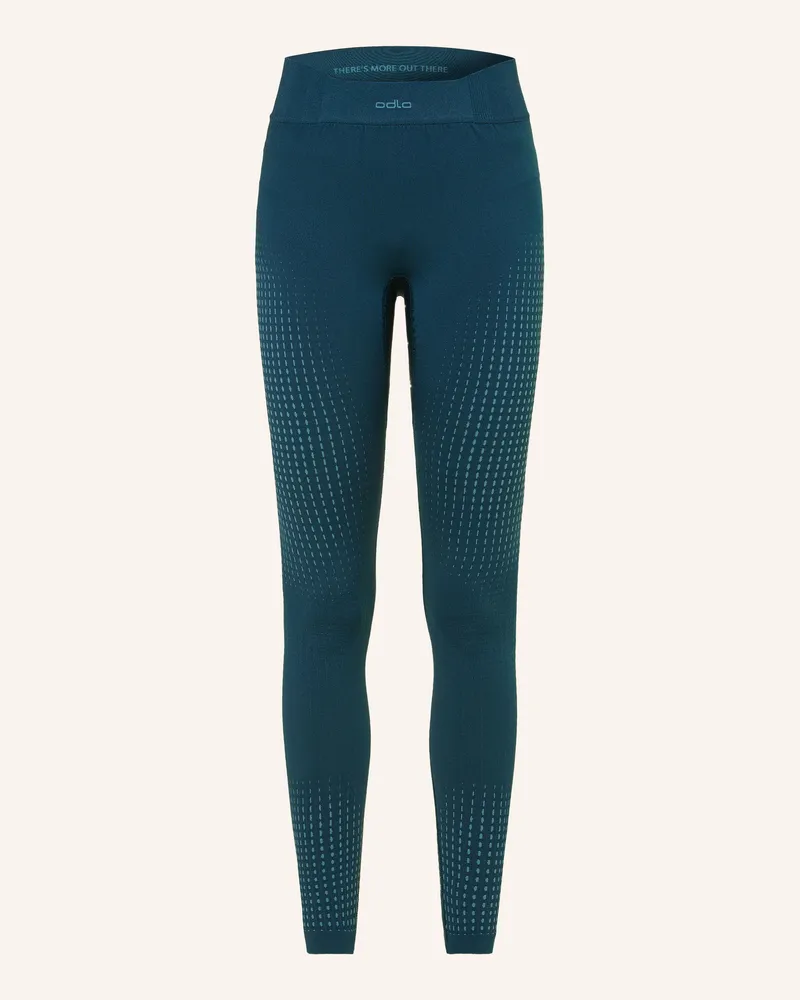 Odlo Funktionswäsche-Hose Performance Warm blau Petrol