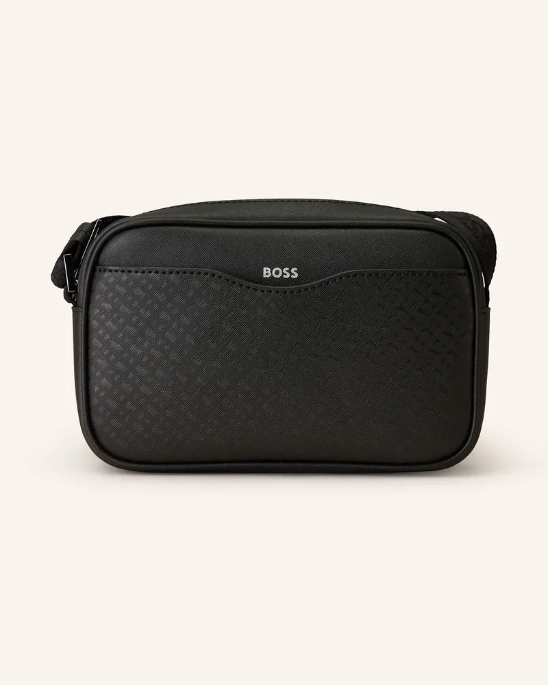 HUGO BOSS Saffiano-Umhängetasche ZAIR Schwarz