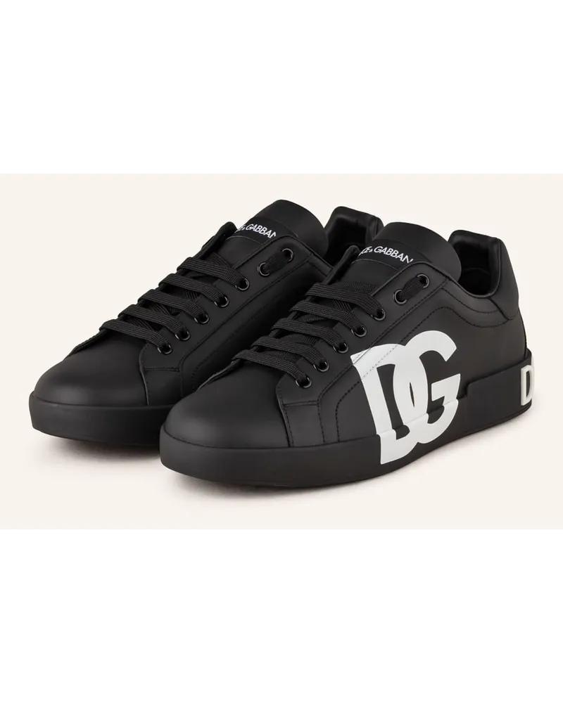 Dolce & Gabbana Sneaker PORTOFINO - SCHWARZ/ WEISS Schwarz