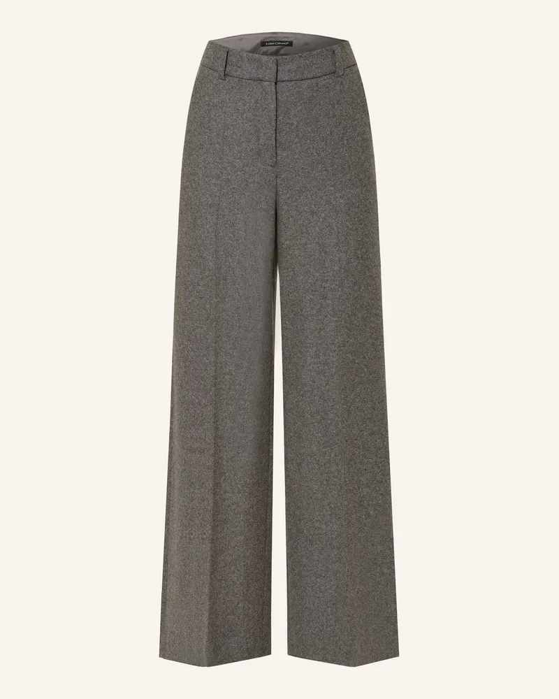 Luisa Cerano Marlenehose aus Flanell Grau