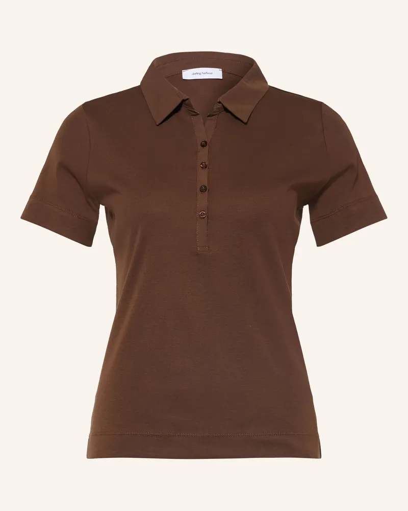 Darling Harbour Jersey-Poloshirt braun Chocolate