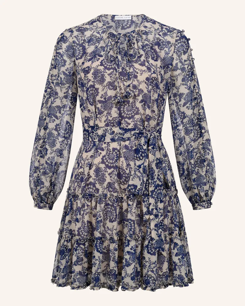CLAIRE LUISE Flatterkleid Floral Blau