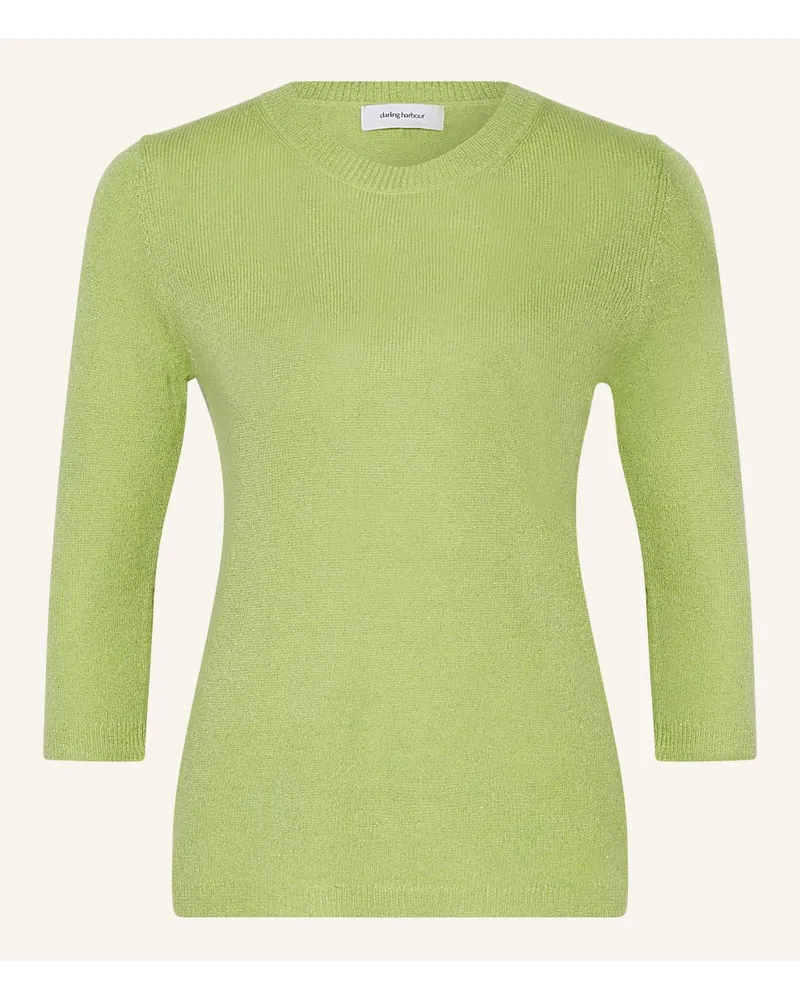 Darling Harbour Cashmere-Pullover mit 3/4-Arm und Glitzergarn Gruen