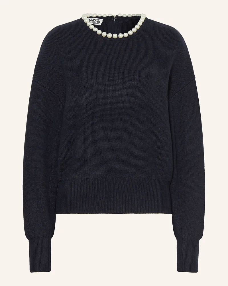 Essentiel Pullover INTI mit Schmuckperlen Dunkelblau