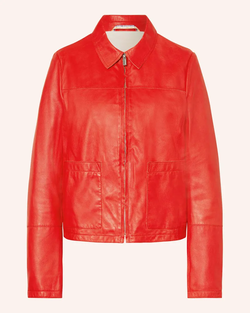 Milestone Lederjacke MSMALLOW Rot