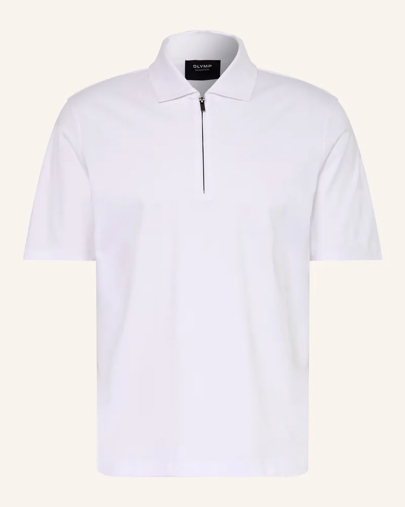 Olymp Strick-Poloshirt weiss Weiss
