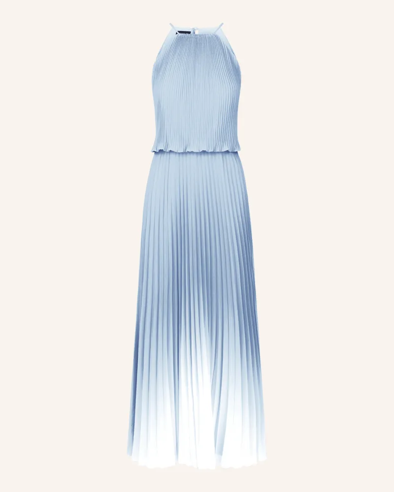 Apart langes Plisseekleid Hellblau