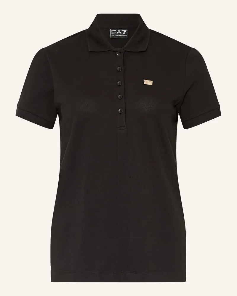 EA7 Funktions-Poloshirt CORE LADY Schwarz