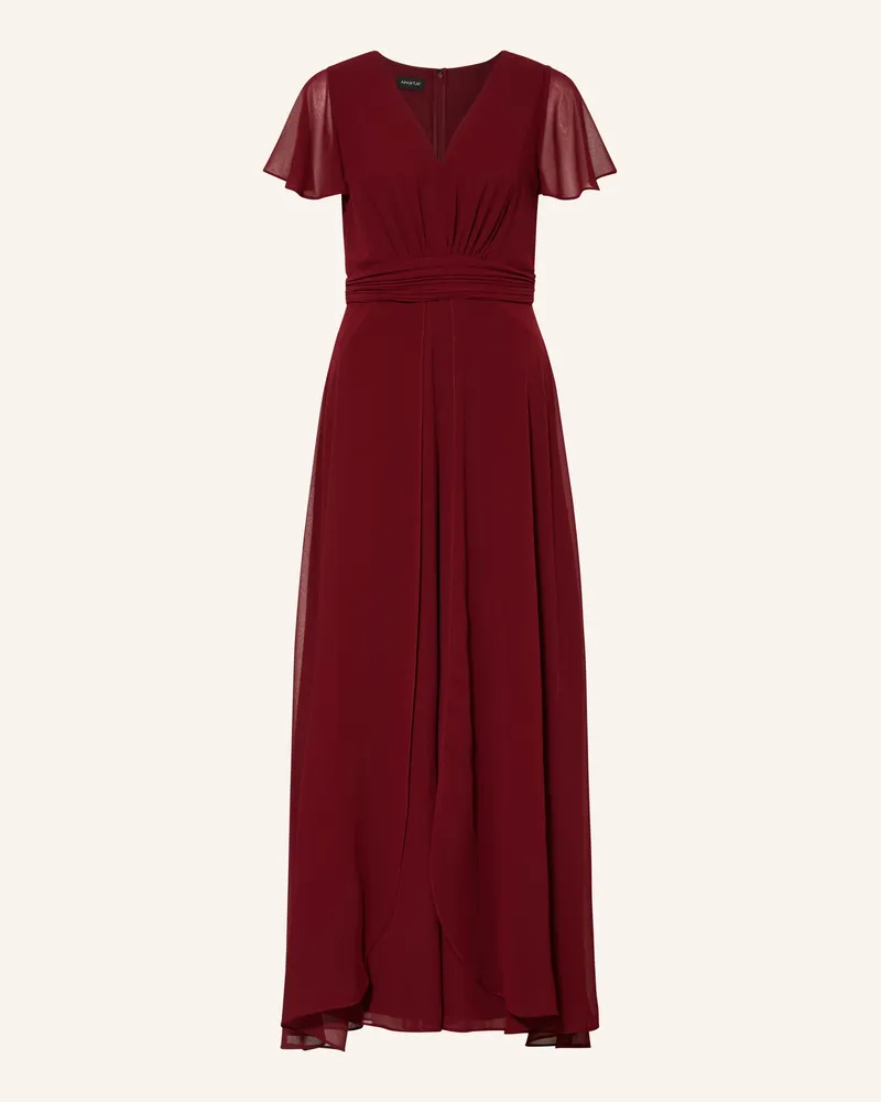 Apart Jumpsuit mit Volants Dunkelrot