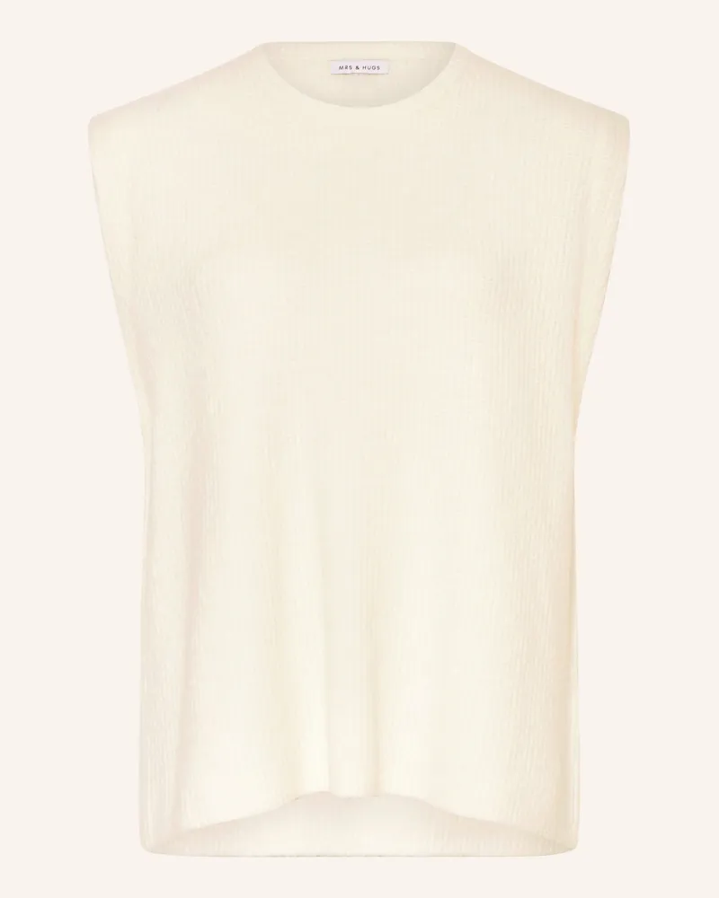 Mrs & HUGS Pullunder blau Creme