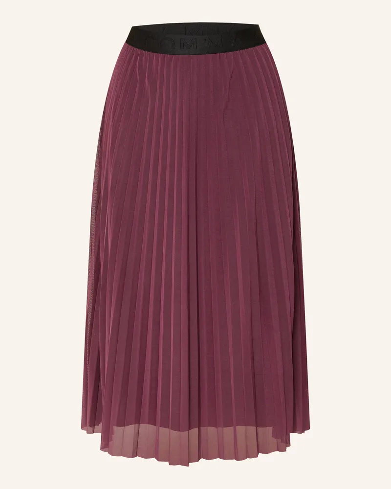 COMMA Plisseerock aus Mesh Fuchsia