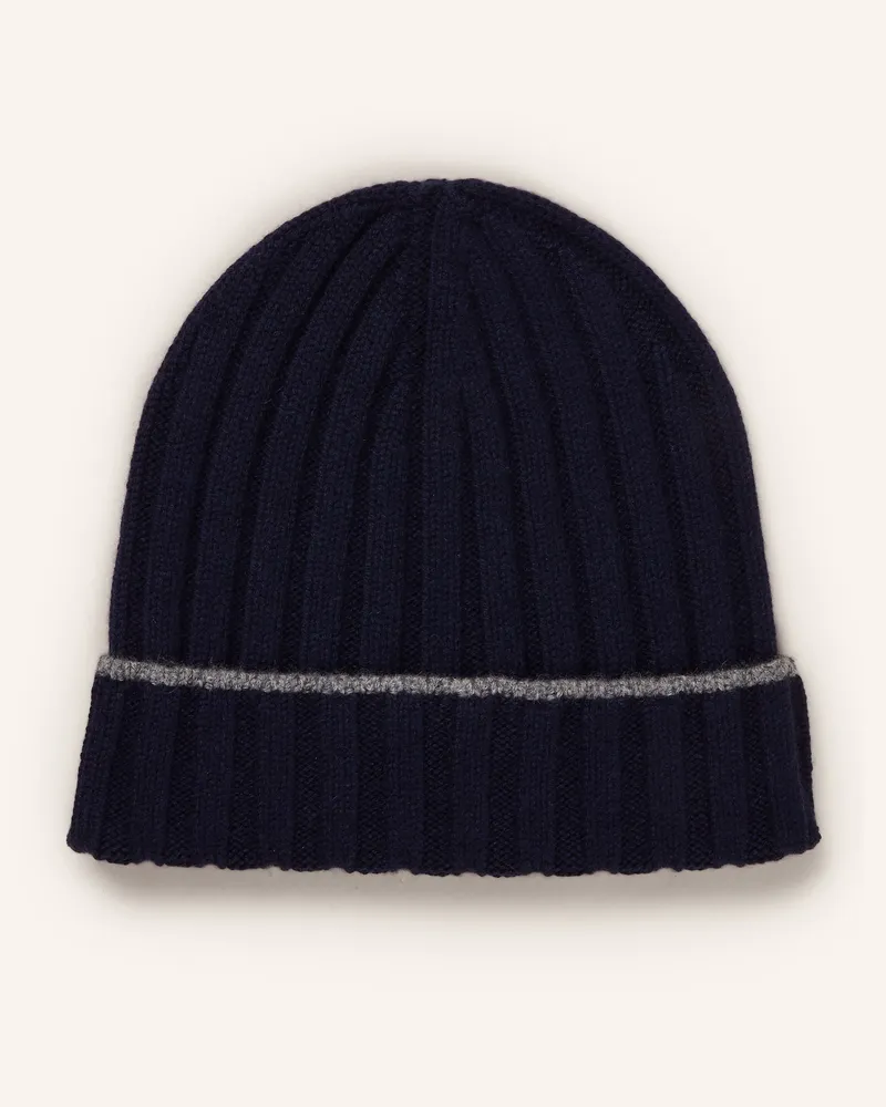 Brunello Cucinelli Cashmere-Mütze blau Dunkelblau