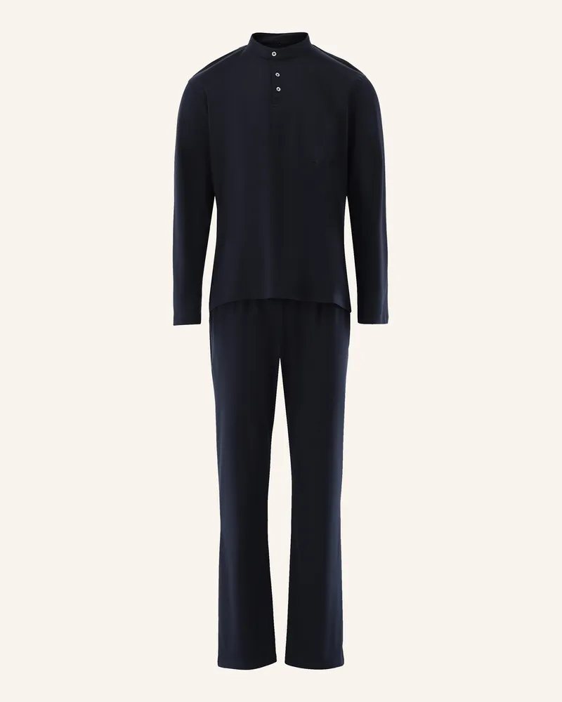 van Laack Pyjamas blau Dunkelblau