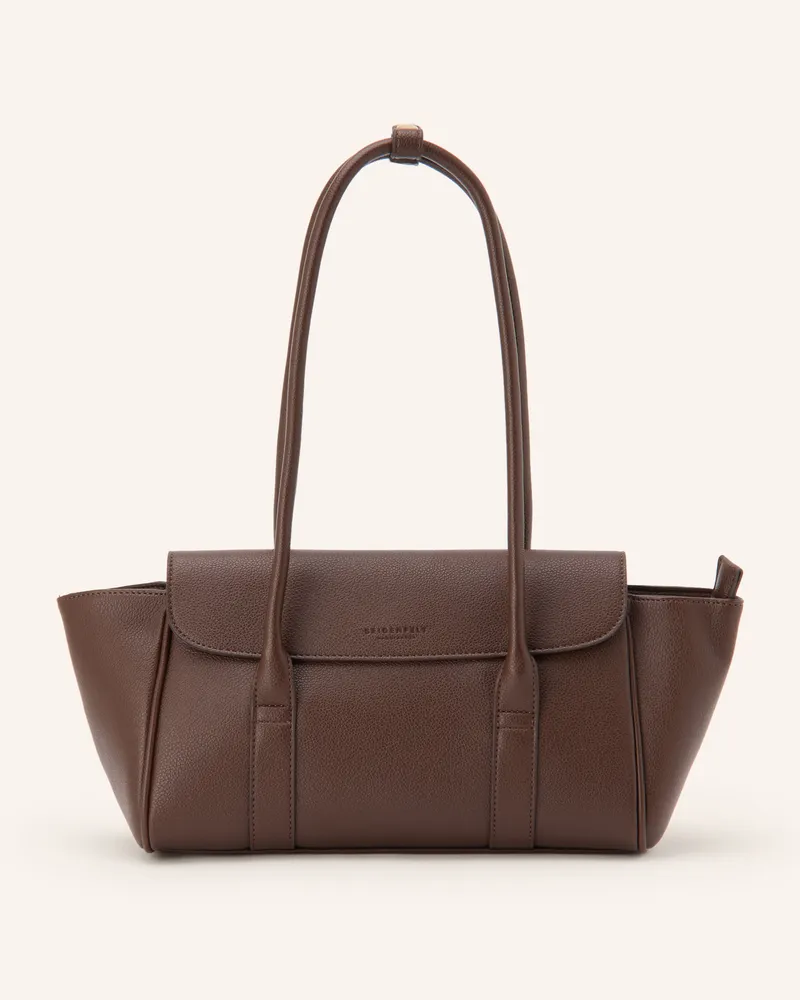 SEIDENFELT Schultertasche Nelma braun Dunkelbraun