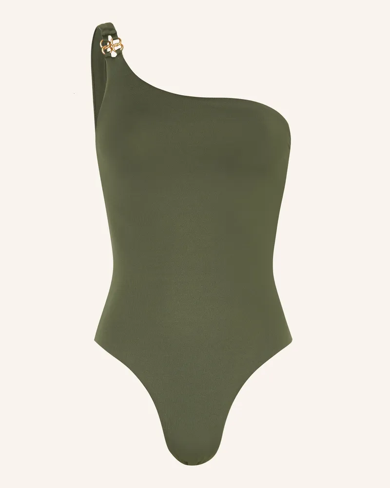 Banana Moon One-Shoulder-Badeanzug AYADA CAYON Khaki