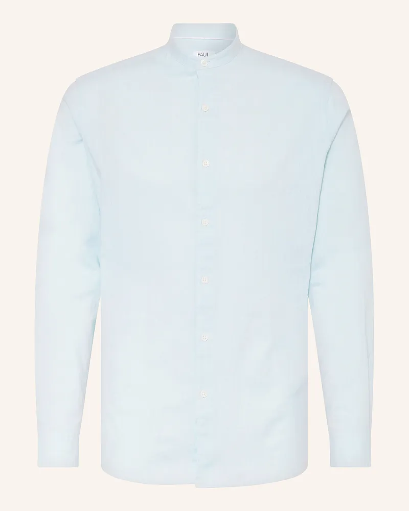 paul Hemd Comfort Fit Mit Leinen gruen Mint