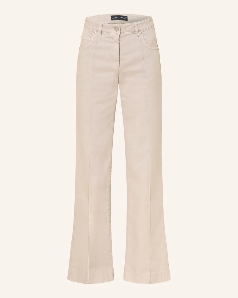 Luisa Cerano Flared Jeans rosa 1232