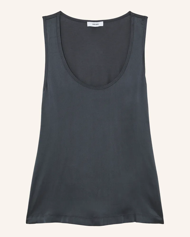 Reiss Top Ruby Im Materialmix blau Dunkelblau