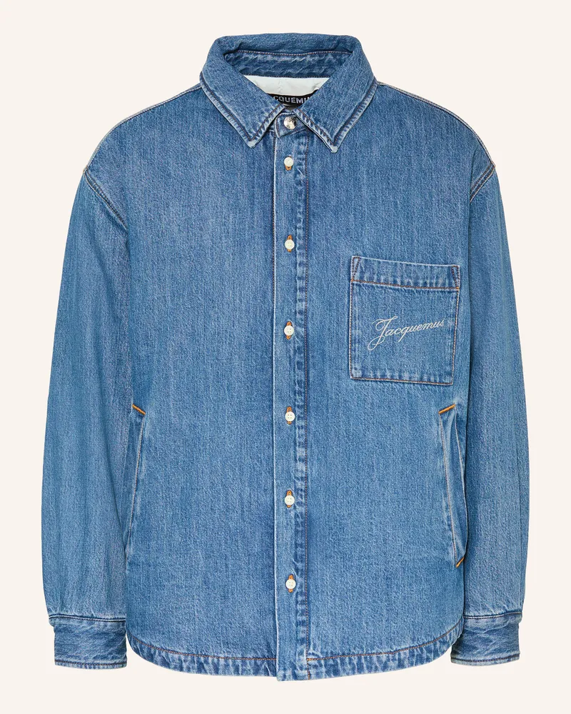 Jacquemus Jeans-Overjacket La Chemise Boulanger blau 33c