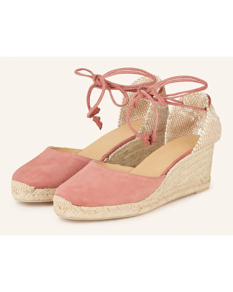 Castañer Wedges CARINA - HELLROT/ BEIGE Rosa