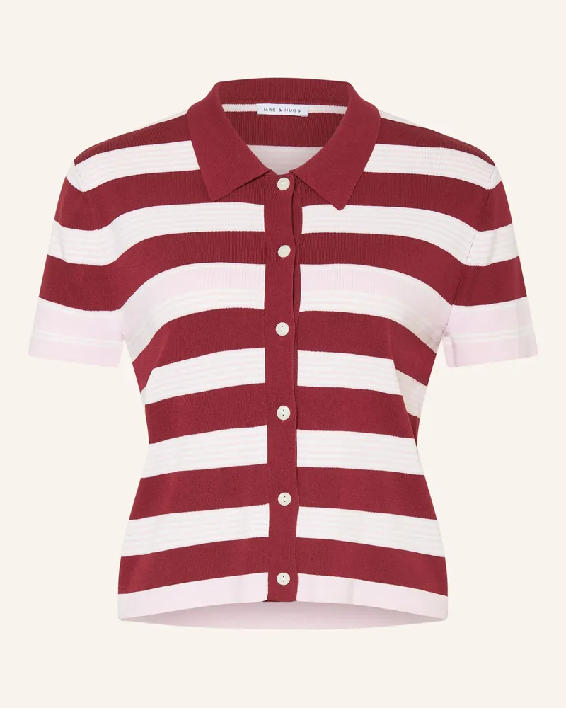 Mrs & HUGS Strickjacke rot Dunkelrot