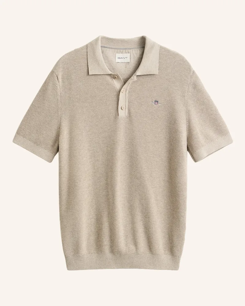 Gant Strick-Poloshirt beige Beige