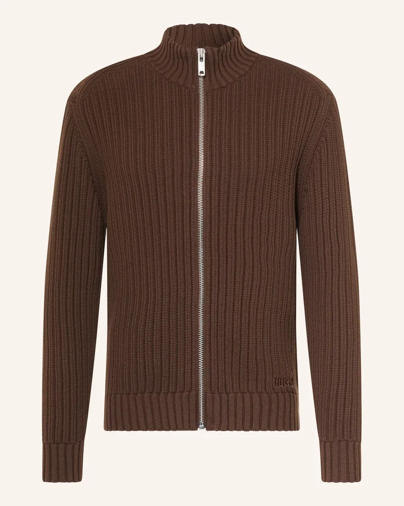 HUGO BOSS Strickjacke Sriton braun Braun