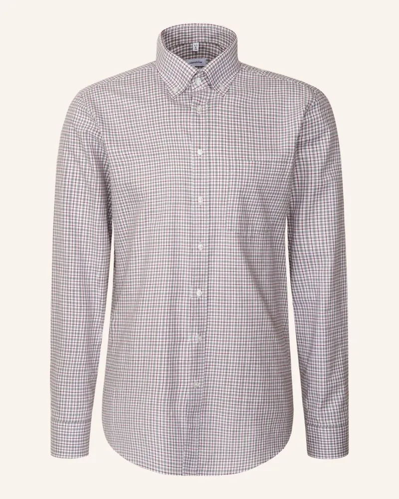 Seidensticker Flanellhemd Regular Fit Grau