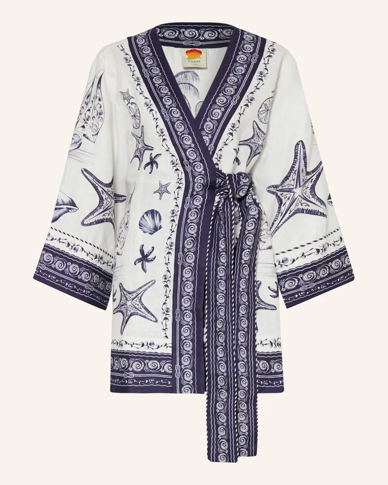 FARM Rio Wickelkleid Aus Leinen weiss Ecru