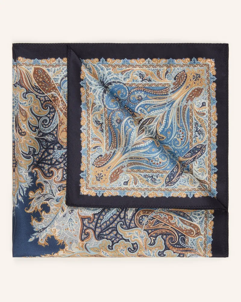 Etro Einstecktuch blau Dunkelblau
