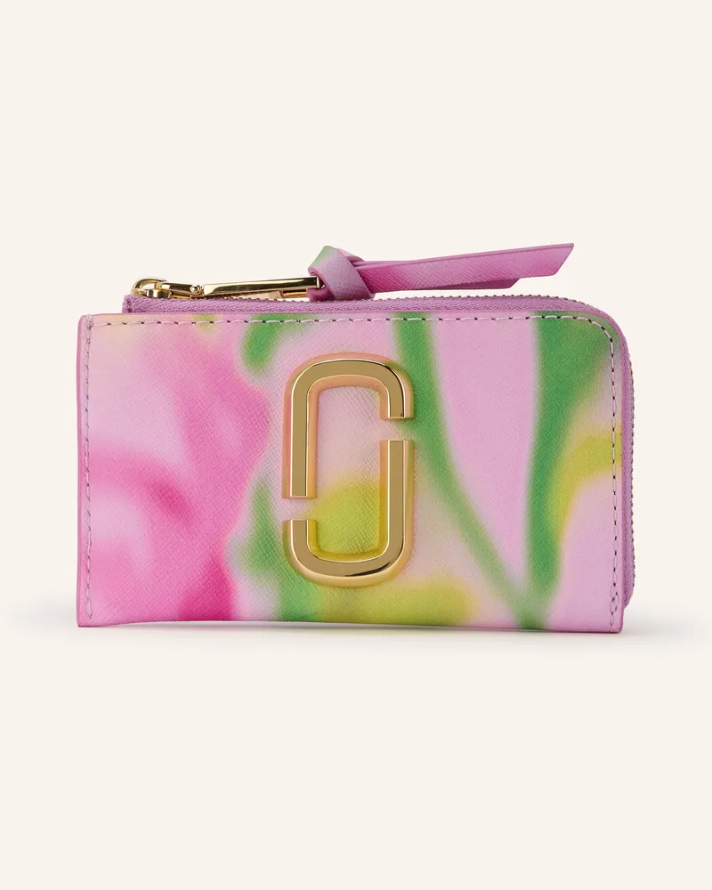 Marc Jacobs Geldbörse The Blurred Floral Snapshot Top Zip Multi Wallet pink Rosa