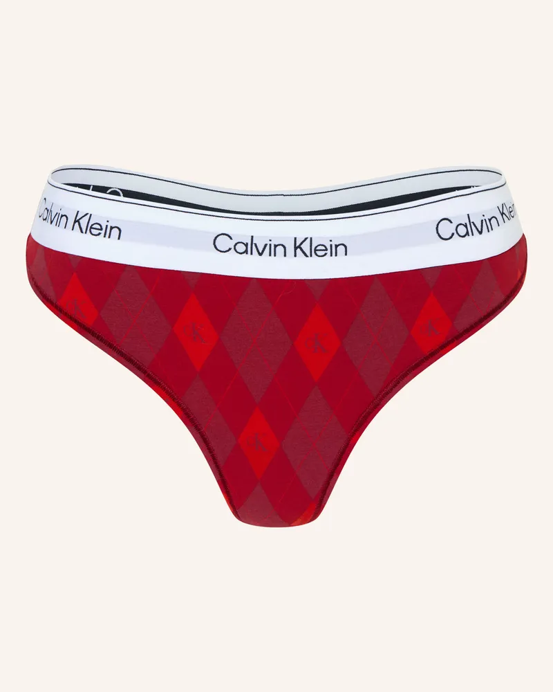 Calvin Klein String Icon Cotton Modal rot Dunkelrot