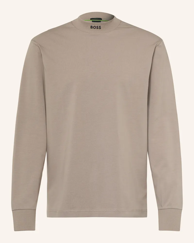 HUGO BOSS Longsleeve gruen Creme