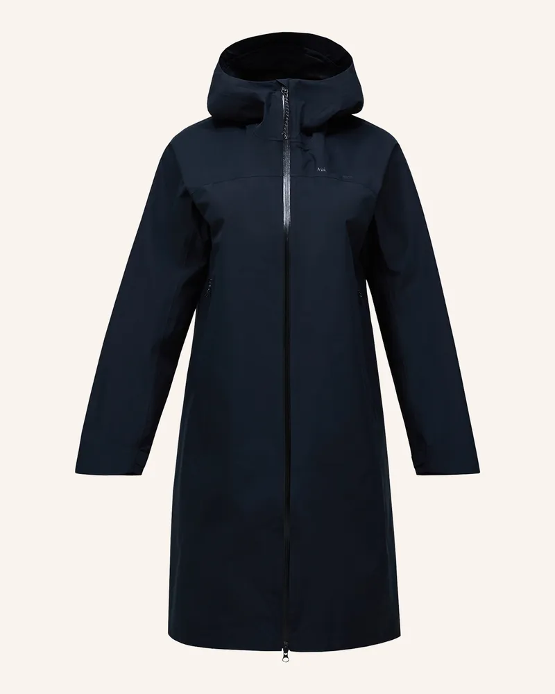 Peak Performance W Treeline Hipe® 2.5l  Shell Parka Regenmantel schwarz Schwarz