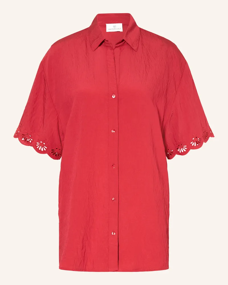 watercult Hemdbluse TREASURED TROVE mit Lochstickereien Rot
