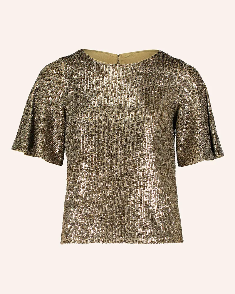 Vera Mont Blusenshirt mit Pailletten Khaki