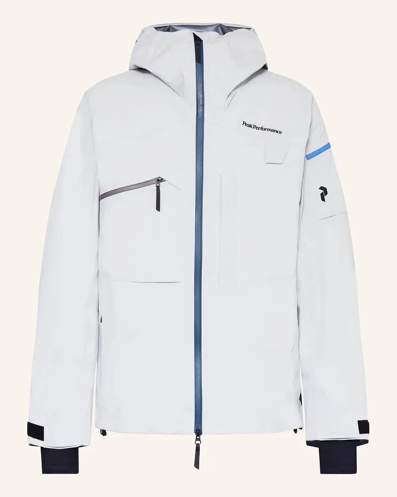Peak Performance Hardshell-Jacke Alpine Gore-Tex 3l weiss Hellgrau
