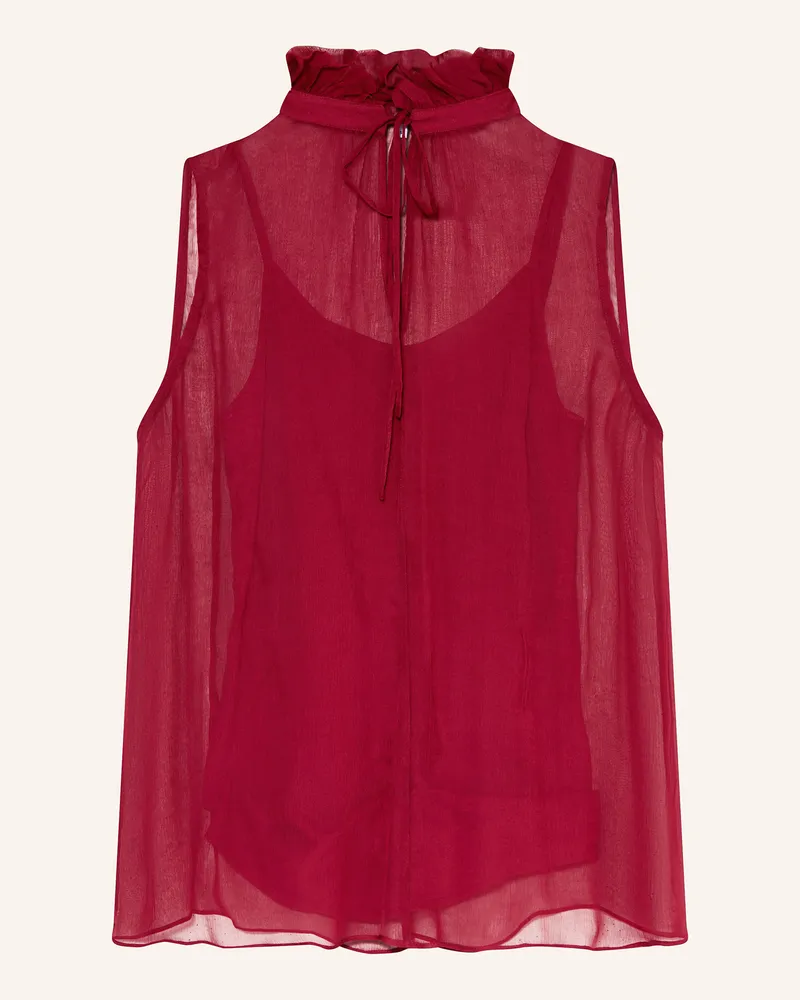 Mrs & HUGS Top Mit Rüschen rot Dunkelrot