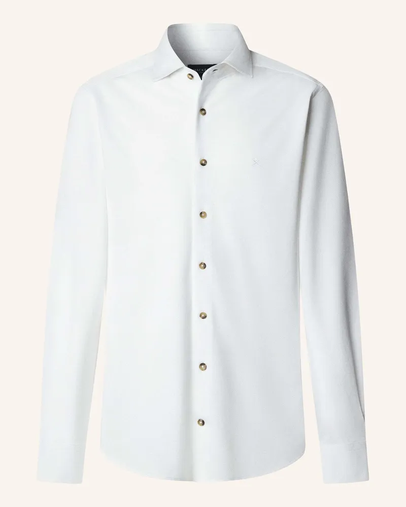 Hackett Freizeithemd MELANGE JERSEY PIQUE Weiss