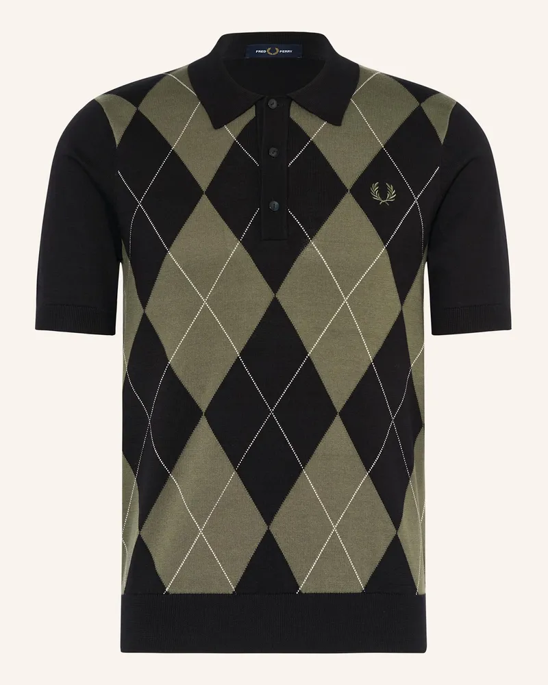 Fred Perry Jersey-Poloshirt Schwarz