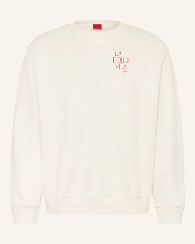 HUGO BOSS Sweatshirt weiss Creme
