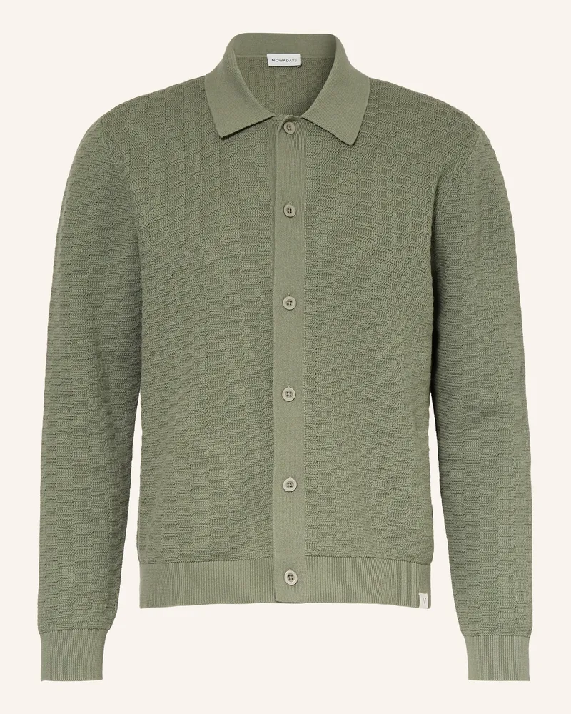 Nowadays Strickjacke gruen Grün