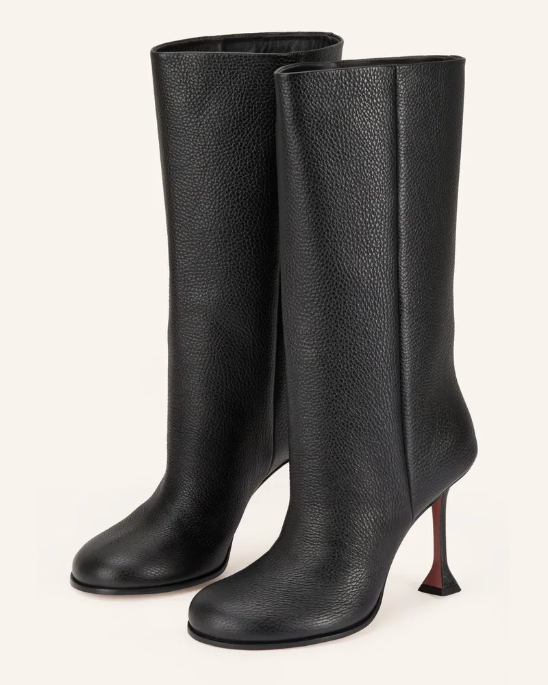 Amina Muaddi Stiefel Liya schwarz Schwarz