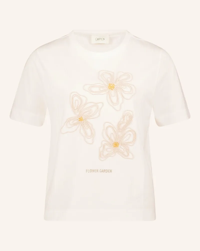 Cartoon T-Shirt Mit Schmuckperlen beige Creme