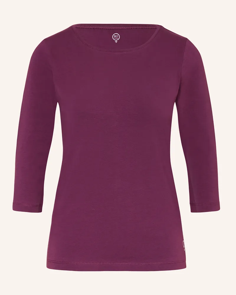 Boviva Shirt mit 3/4-Arm Dunkellila