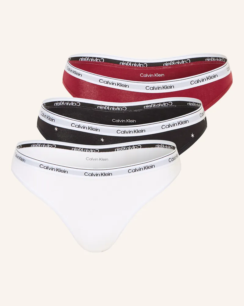 Calvin Klein 3er-Pack Slips rot Weiss