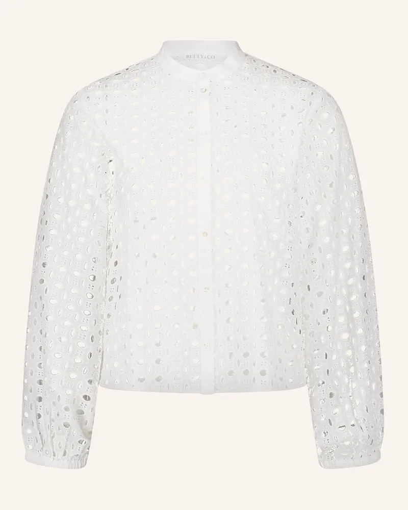 Betty Barclay Spitzenbluse Mit Stehkragen weiss Weiss