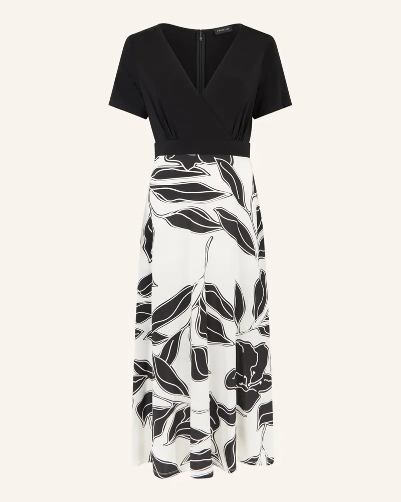 Apart Midi Jerseykleid schwarz Schwarz