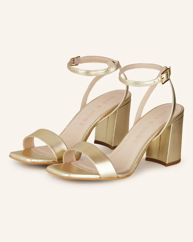 Mrs & HUGS Sandaletten gold Gold